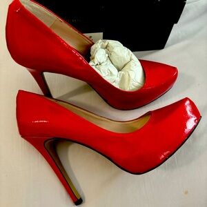 Cherry red platform shoes brand new